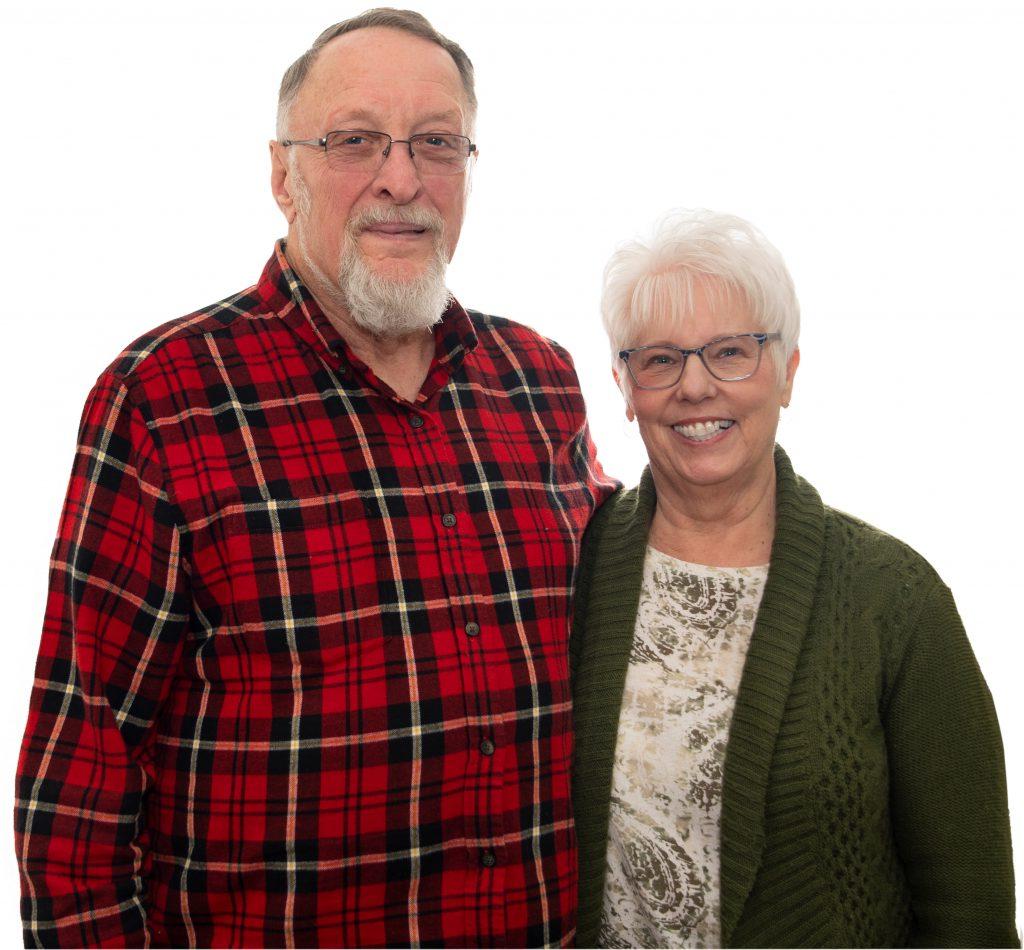 Senior couple smiling together